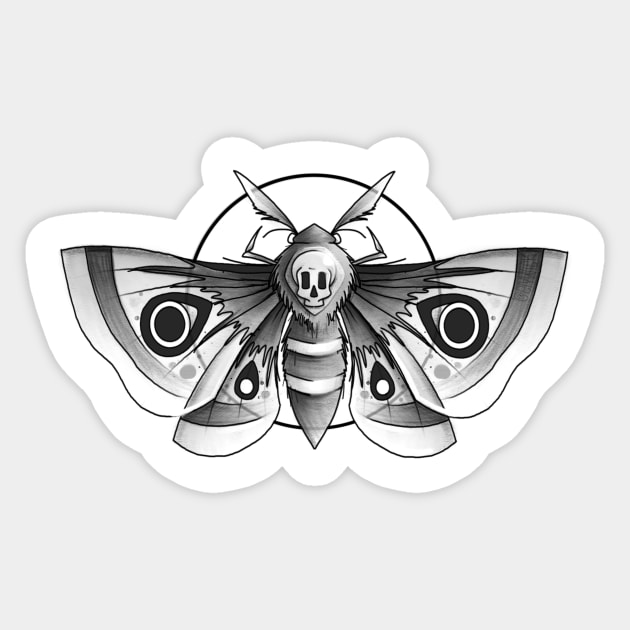 death head moth Sticker by elywick